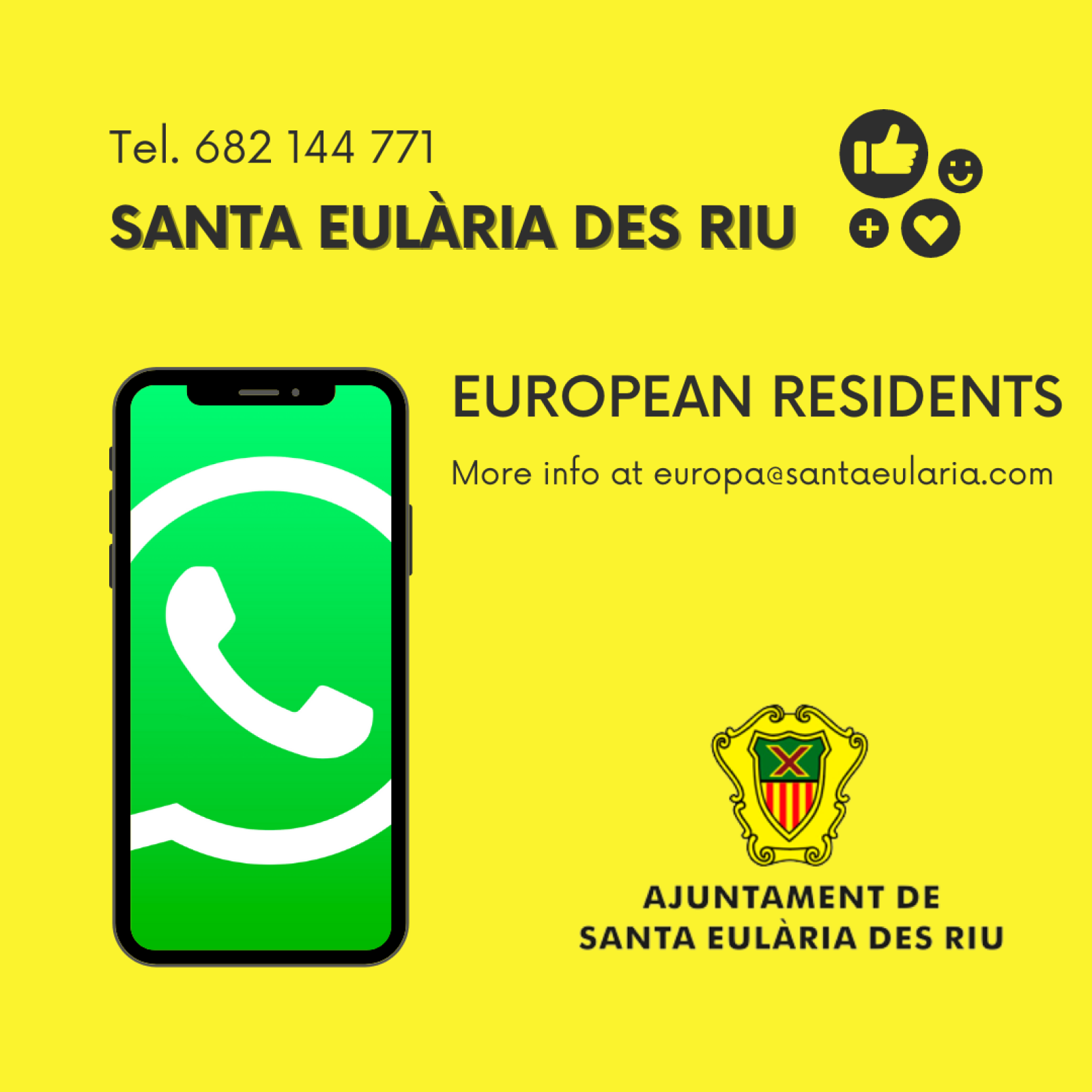 Santa Eulària des Riu añade servicio de WhatsApp y nuevos cursos de castellano para residentes europeos de cara al curso 2022-23