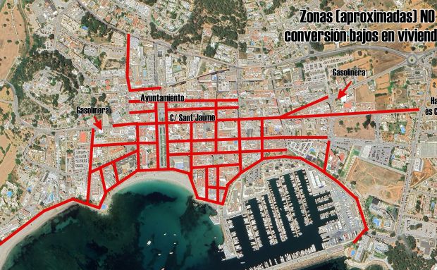 El pleno aprueba impedir la reconversión de locales en vivienda en Santa Gertrudis y Sant Carles, así como en las calles más céntricas del resto de núcleos urbanos para proteger al pequeño comercio y los entornos patrimoniales
