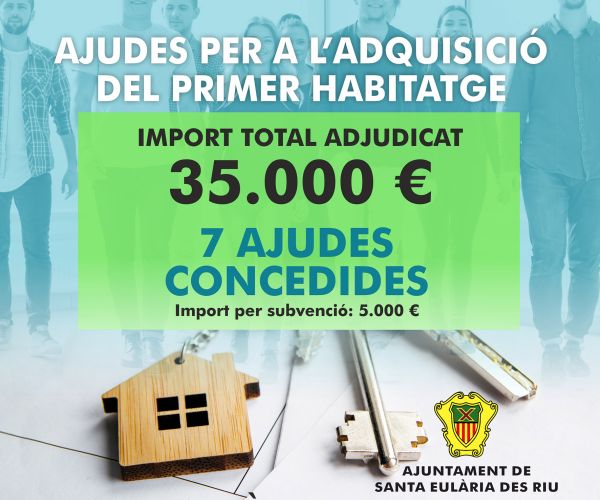 L'Ajuntament lliura 35.000 euros en ajudes per a la compra de primer habitatge