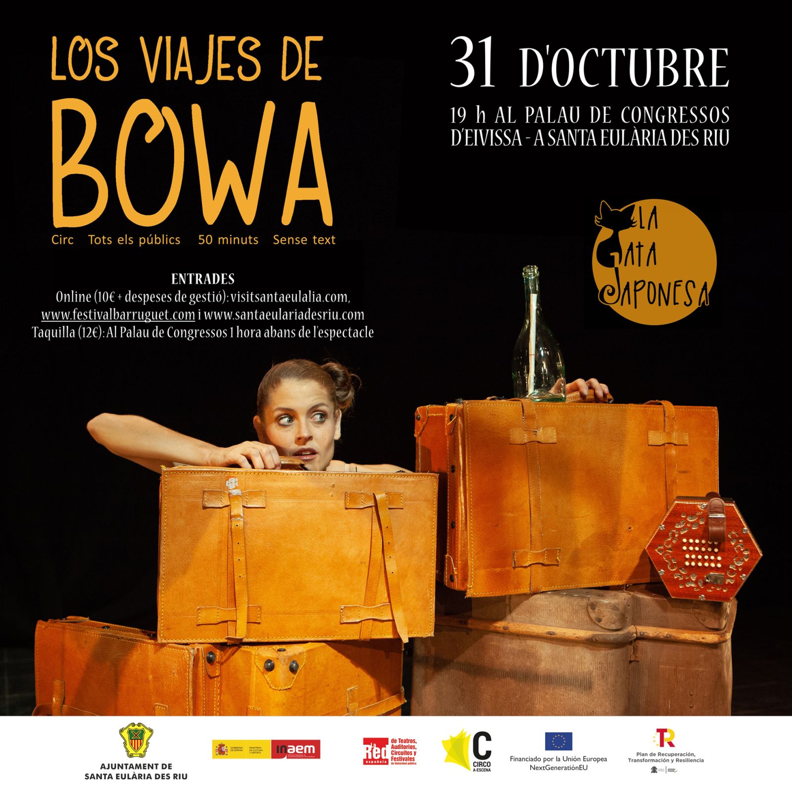 Los viajes de Bowa del circuito Circo a Escena, el 31 de octubre en el Palacio de Congresos de Ibiza