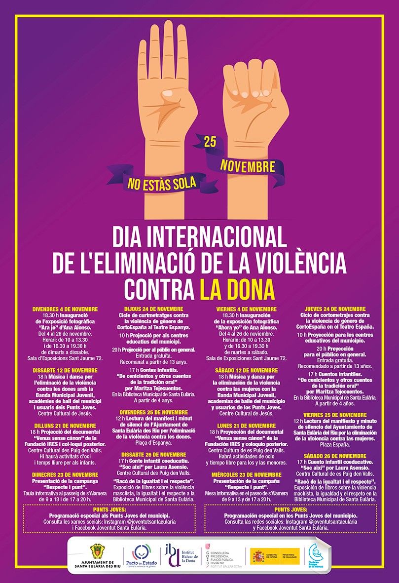 La cultura como arma de concienciación y de defensa de la igualdad real para conmemorar el Día de la Eliminación de la Violencia Contra la Mujer