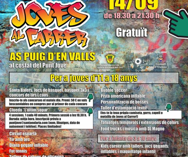 Joves al Carrer viatja aquest dissabte a es Puig d’en Valls amb una pista americana, un circuit espartà i un divertit ‘bubble football’