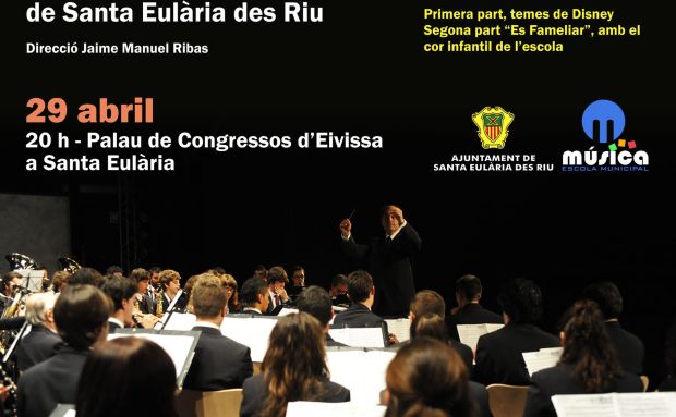 La Banda Municipal de Santa Eulària ofrece este sábado un ‘concert en família’ en el Palacio de Congresos de Ibiza