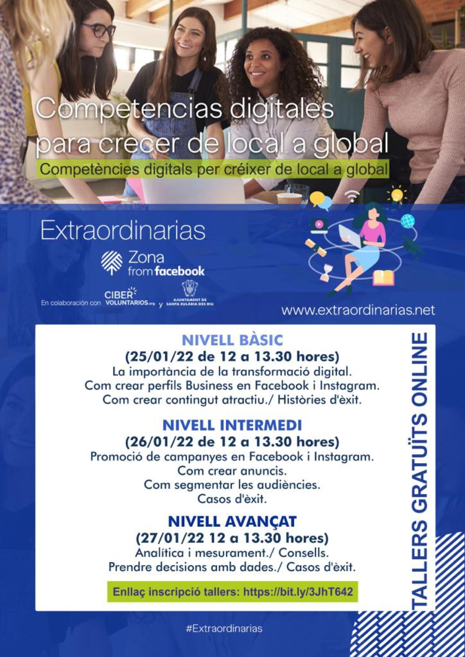Santa Eulària, la Fundación Cibervoluntarios y Zona from Facebook colaborarán para formar en marketing digital a mujeres emprendedoras