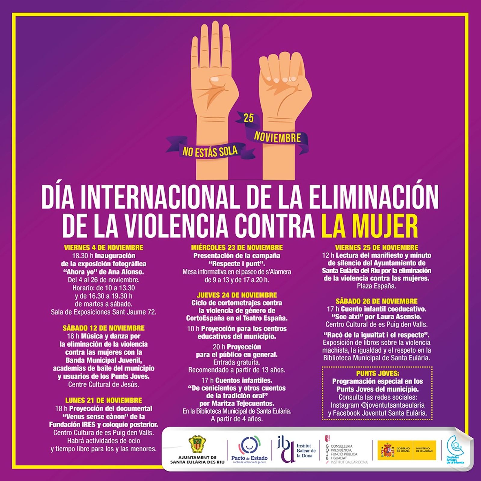La cultura como arma de concienciación y de defensa de la igualdad real para conmemorar el Día de la Eliminación de la Violencia Contra la Mujer