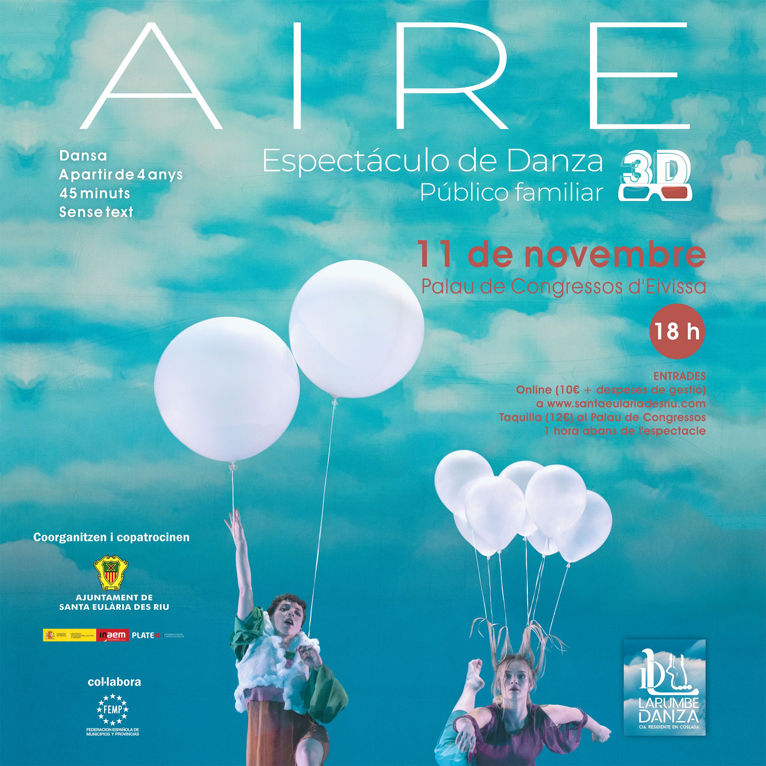 El Palau de Congressos acull l'11 de novembre l'espectacle ‘Aire’, una rondalla ambientalista que uneix dansa contemporània i projeccions 3D