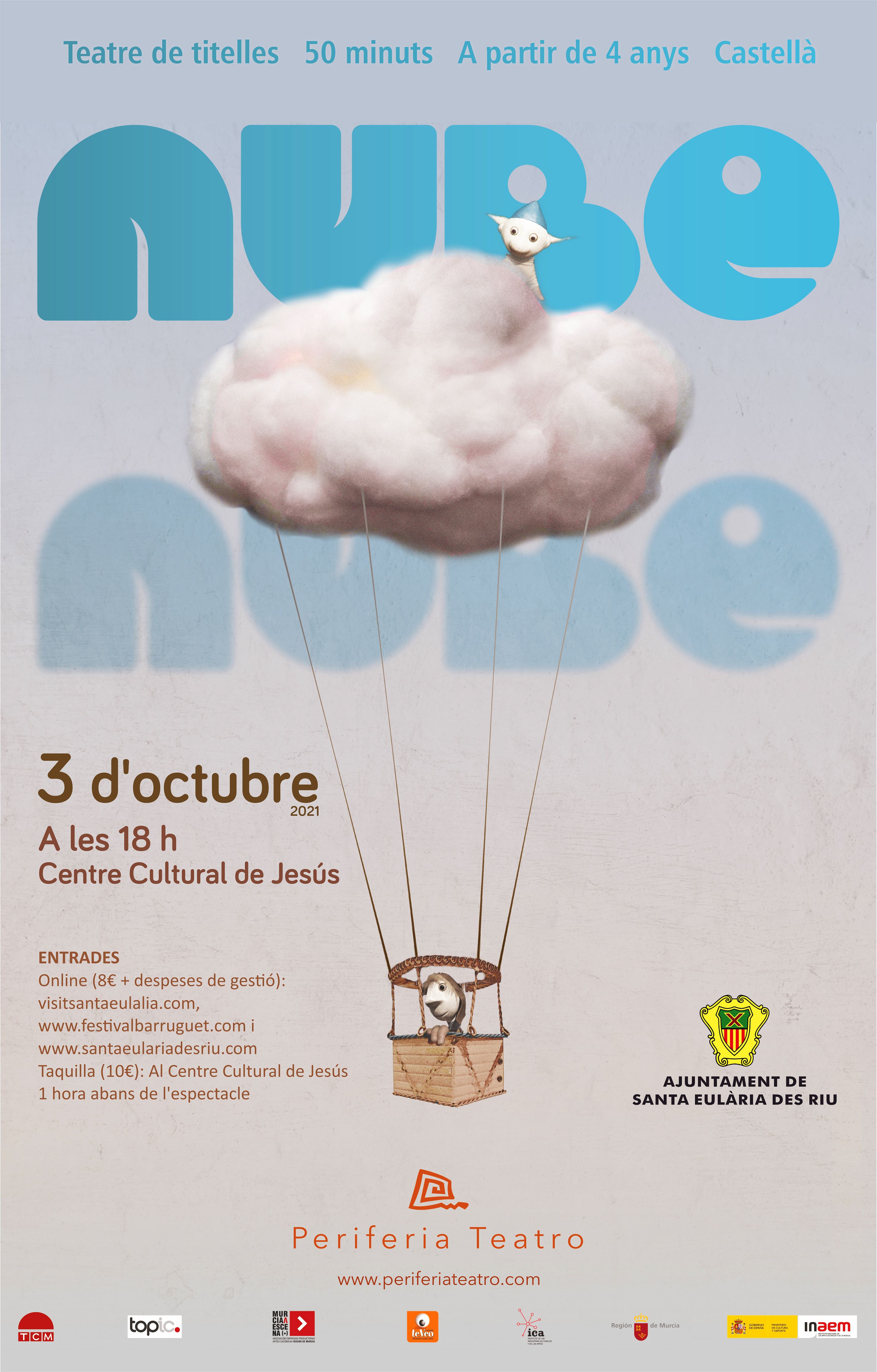 Arriba a les Pitiuses 'Nube Nube' un espectacle de titelles adreçat al públic familiar que tracta sobre l’amor
