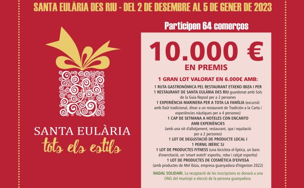 La campanya nadalenca de promoció del comerç local inclou el sorteig d'una cistella valorada en 6.000 euros que inclou un sopar en un ‘Estrella Michelín’