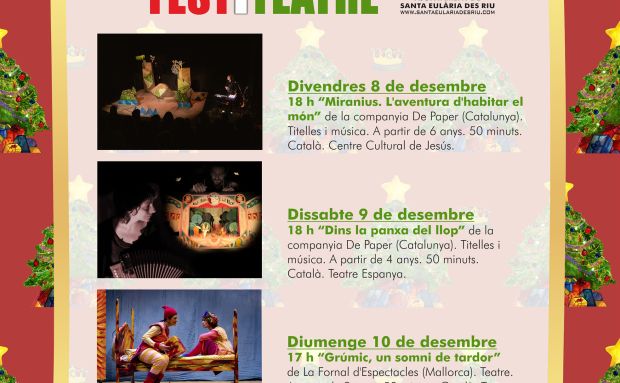 Cuentacuentos y teatro infantil para pasar un puente de lujo en Santa Eulària con el FestiContes y el FestiTeatre