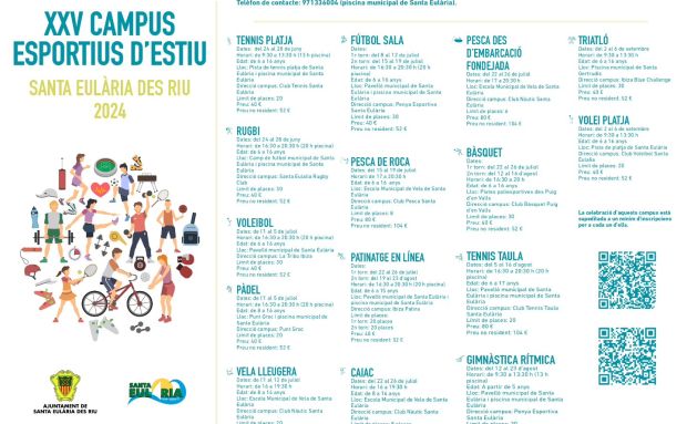 Los y las menores de Santa Eulària des Riu podrán disfrutar entre junio y septiembre de una quincena de campus deportivos que incluyen como novedad el vóley playa