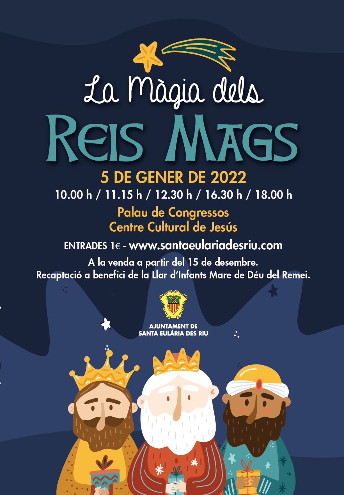 Santa Eulària pone a la venta las entradas al espectáculo ‘La màgia dels Reis Mags’ en el Centre Cultural de Jesús y el Palacio de Congresos de Ibiza
