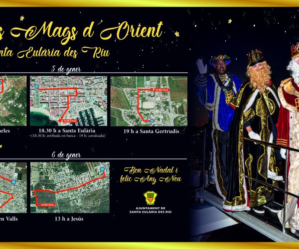 Recorrido de las distintas cavalgatas del municipio de Santa Eulària este 2025