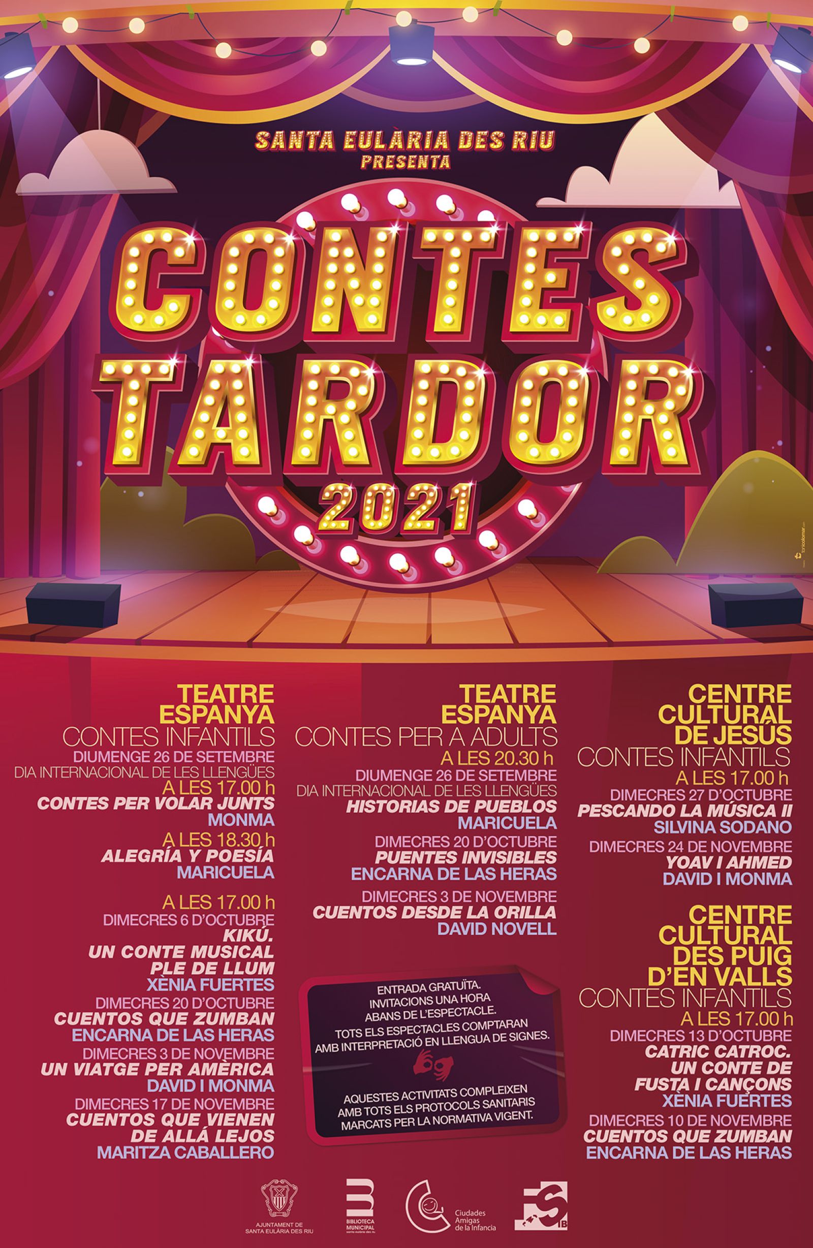 El domingo se inicia la temporada de ‘Contes de Tardor 2021’ cuyas actividades tendrán intérpretes en lengua de signos