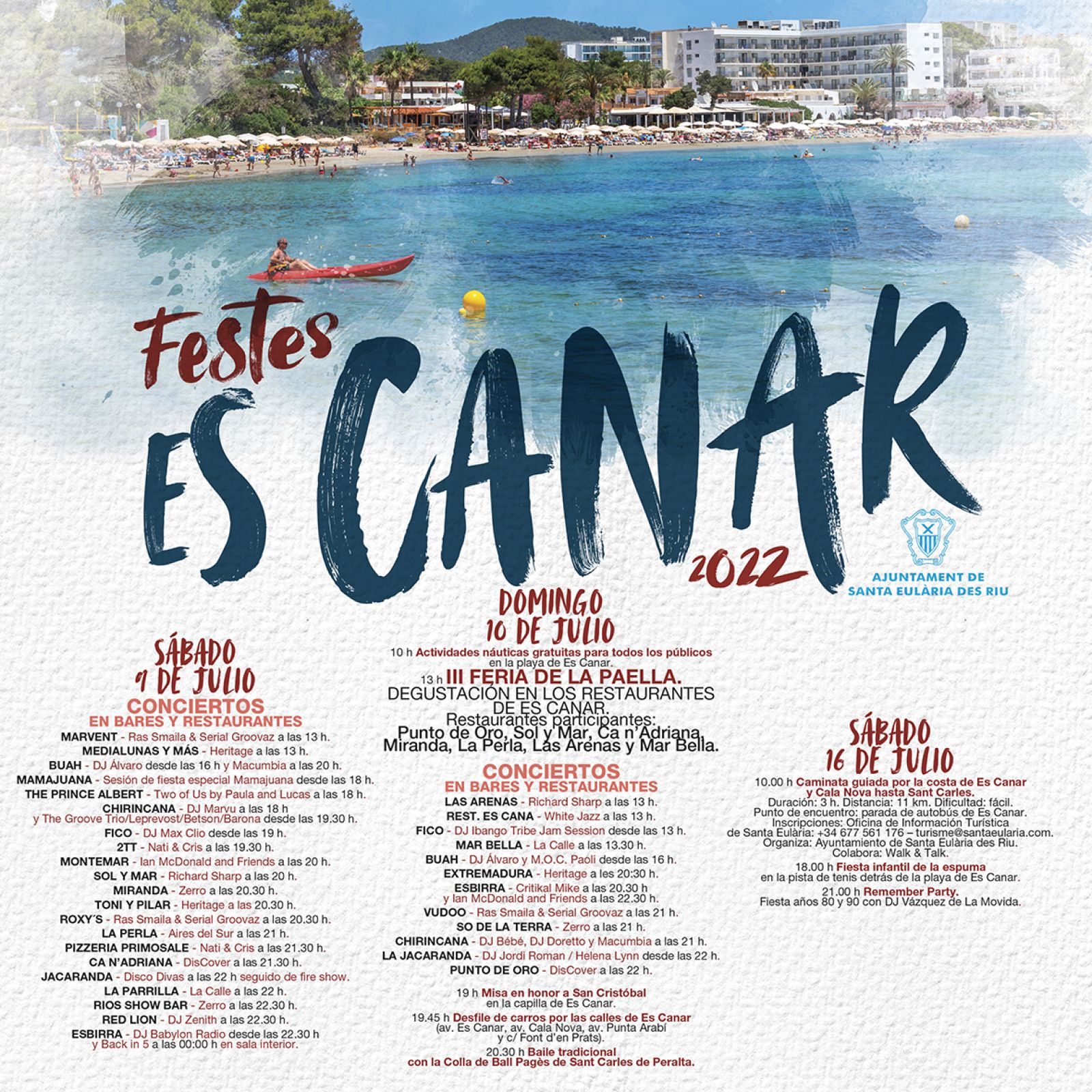 Las fiestas de es Canar llegan para celebrar San Cristóbal con mejores actuaciones y la tercera Feria Mundial de la Paella