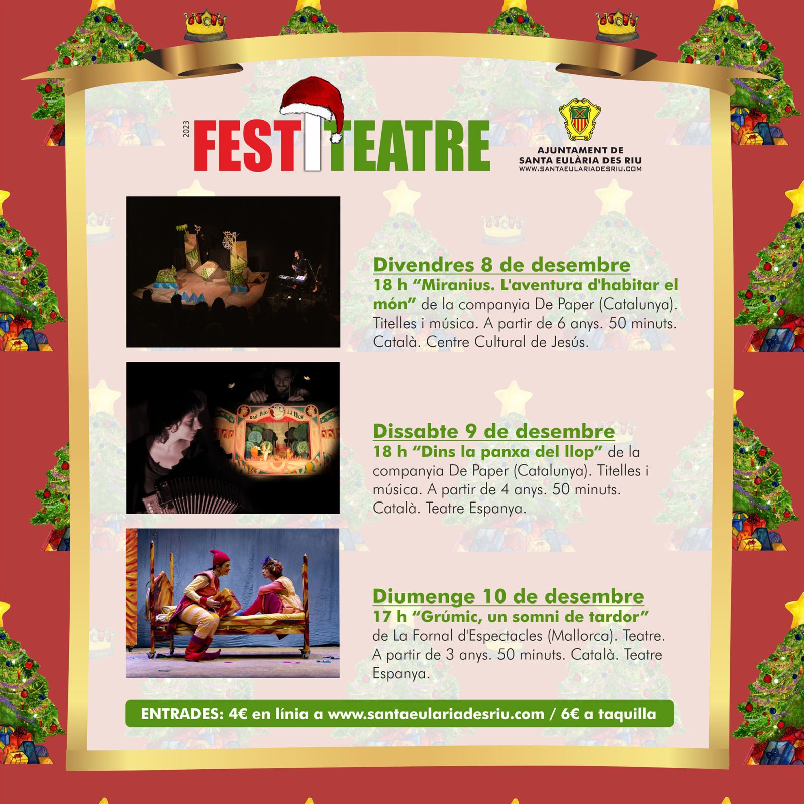Cuentacuentos y teatro infantil para pasar un puente de lujo en Santa Eulària con el FestiContes y el FestiTeatre
