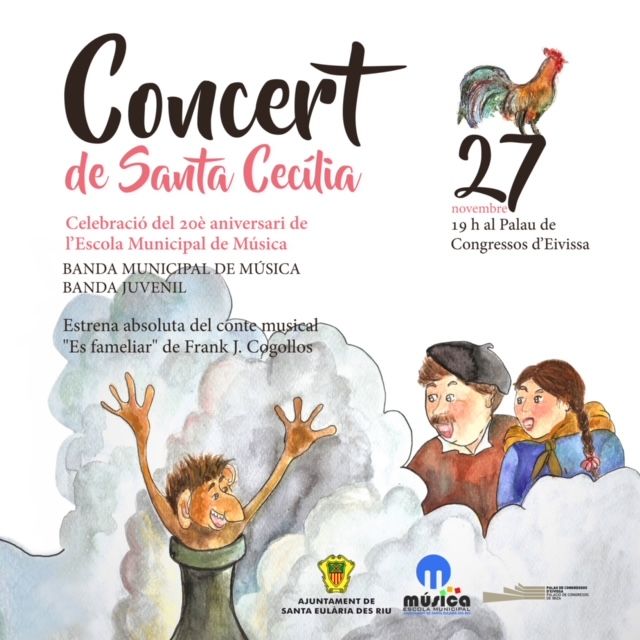 La Escuela de Música de Santa Eulària ofrecerá un concierto conmemorativo por su vigésimo aniversario con una obra pedagógica inédita con texto, música e ilustraciones