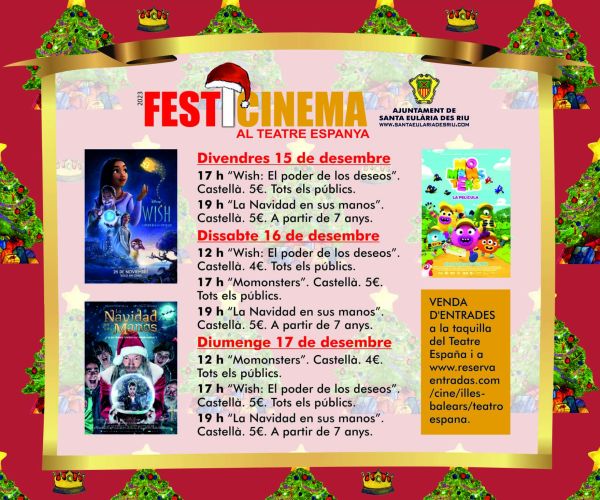 El dimecres comença la Mostra de Nadales i el divendres cinema per a gaudir tota la família en una nova edició del FestiCinema