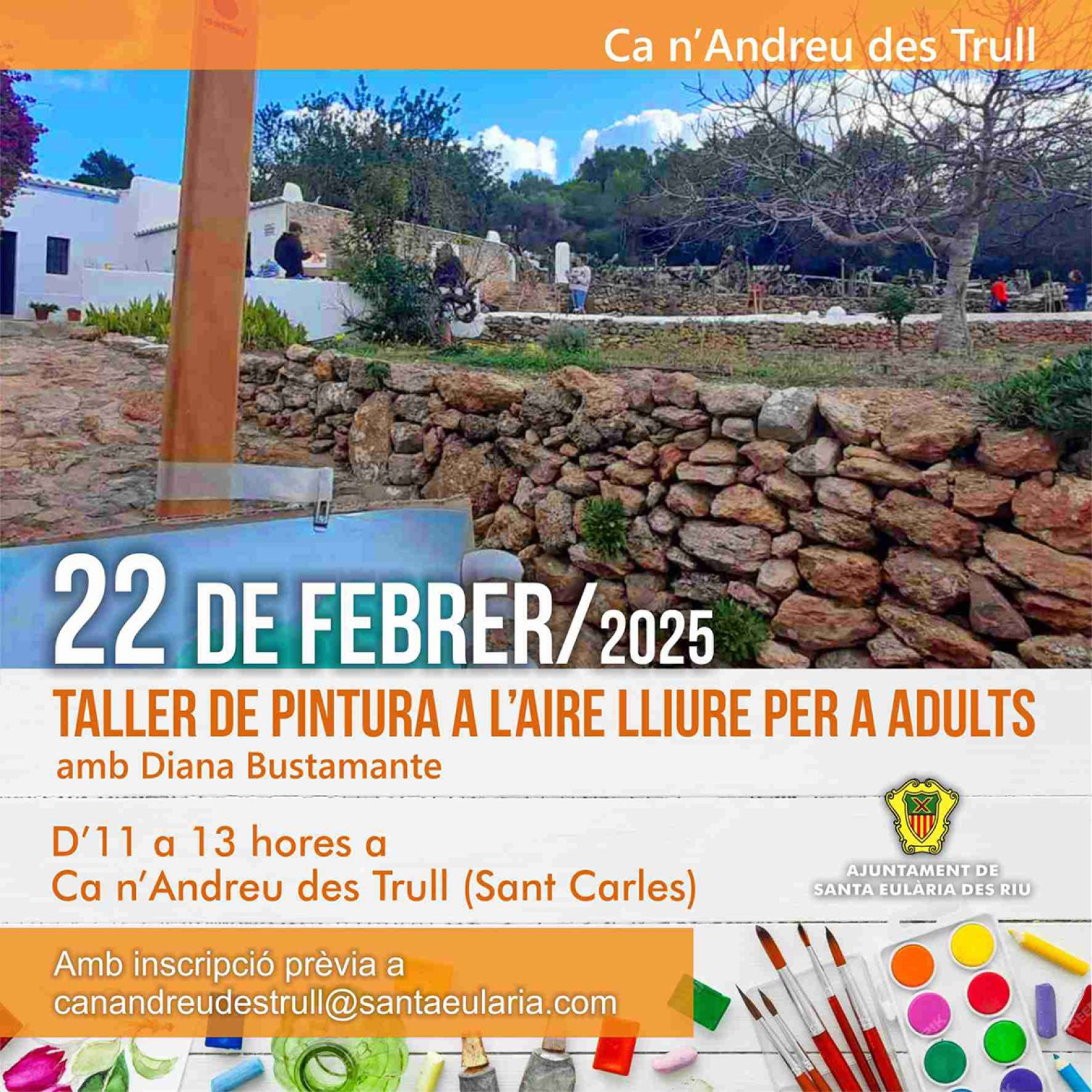 El museo etnográfico Ca n'Andreu des Trull organiza el 22 de febrero un taller de pintura al aire libre